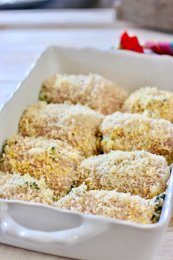 Chicken Rollatini ready to go in the oven