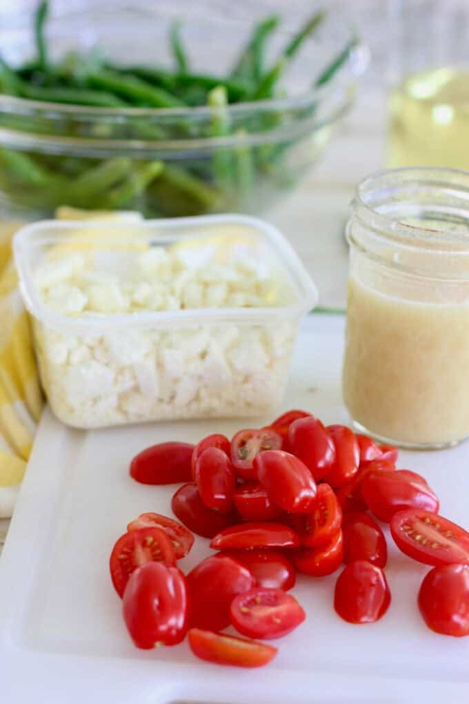 Ingredients for Fresh Bean Salad