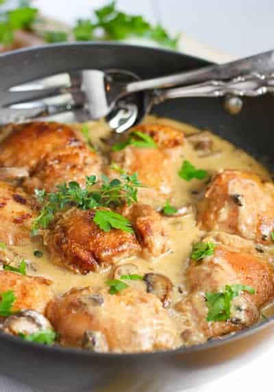 Creamy Chicken And Mushroom Skillet