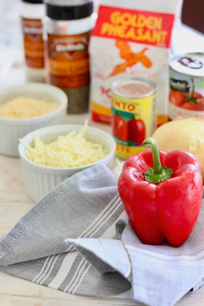 ingredients to make polenta pie