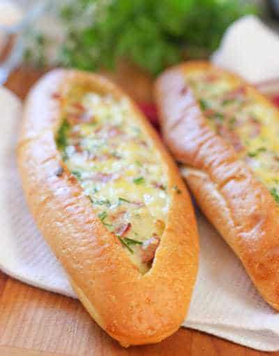 Super Easy Baked Egg Boats - Laughing Spatula