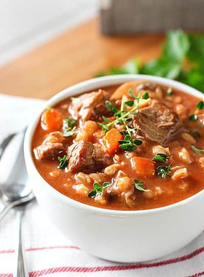 Beef and Barley Soup –