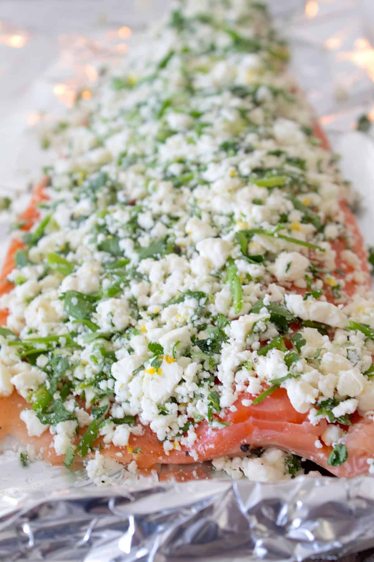 crusted salmon before baking