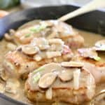 Pork Chops in Gravy with Mushrooms ready to serve