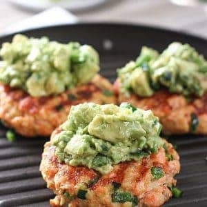 Grilled Salmon Burgers with Avocado Sauce - Cookin Canuck