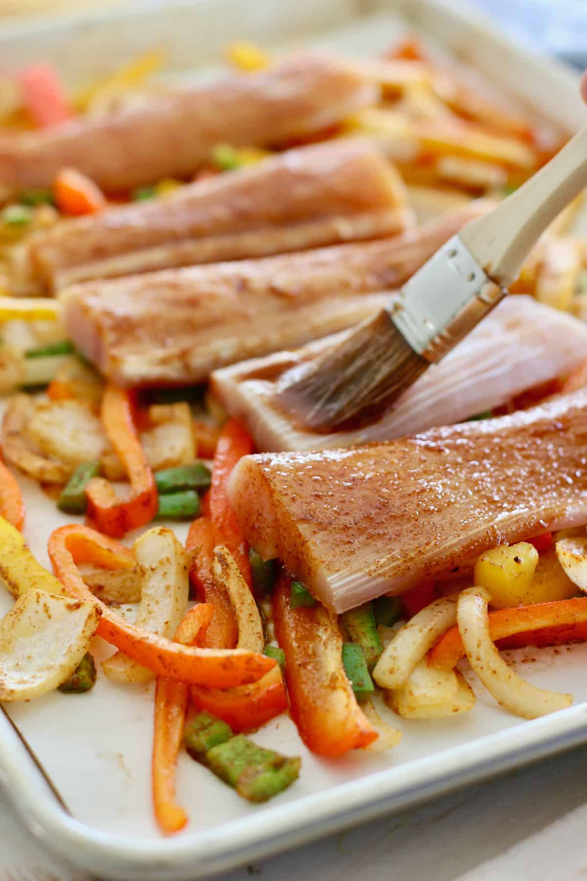 Sheet Pan Mahi Fajitas Laughing Spatula