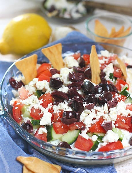 Greek Dip served in a bowl