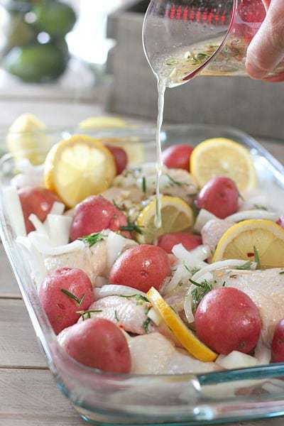 Lemon Rosemary Chicken with marinade 