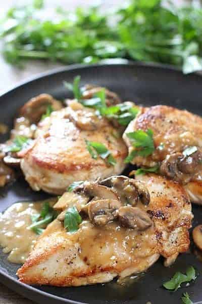 Chicken Breasts With Easy Mushroom Pan Sauce