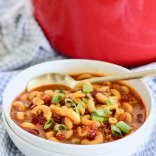 Chili Mac in a bowl