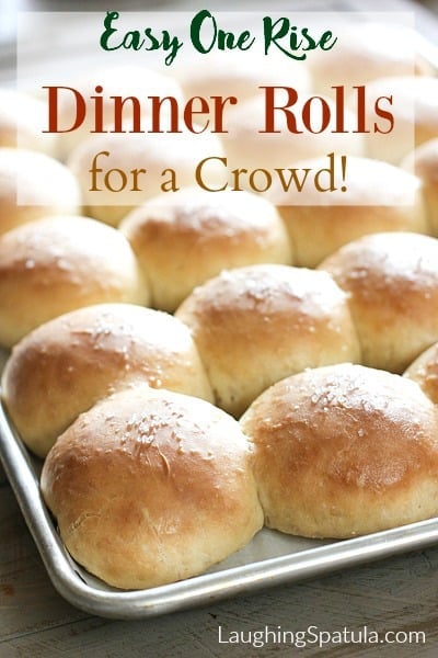 These one rise Homemade Rolls for a Crowd are the answer to feeding your entire family. These are made the most amazing way! #rollsforacrowd #easyhomemaderolls #oneriserolls
