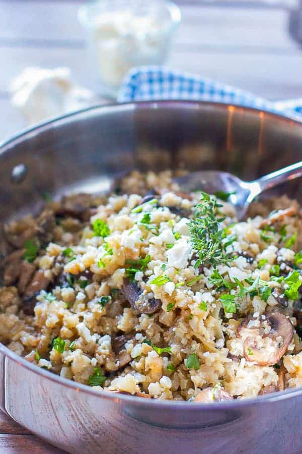 One-Pan Mushroom Cauliflower “Risotto” Recipe