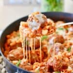 Meatball Skillet with cheese