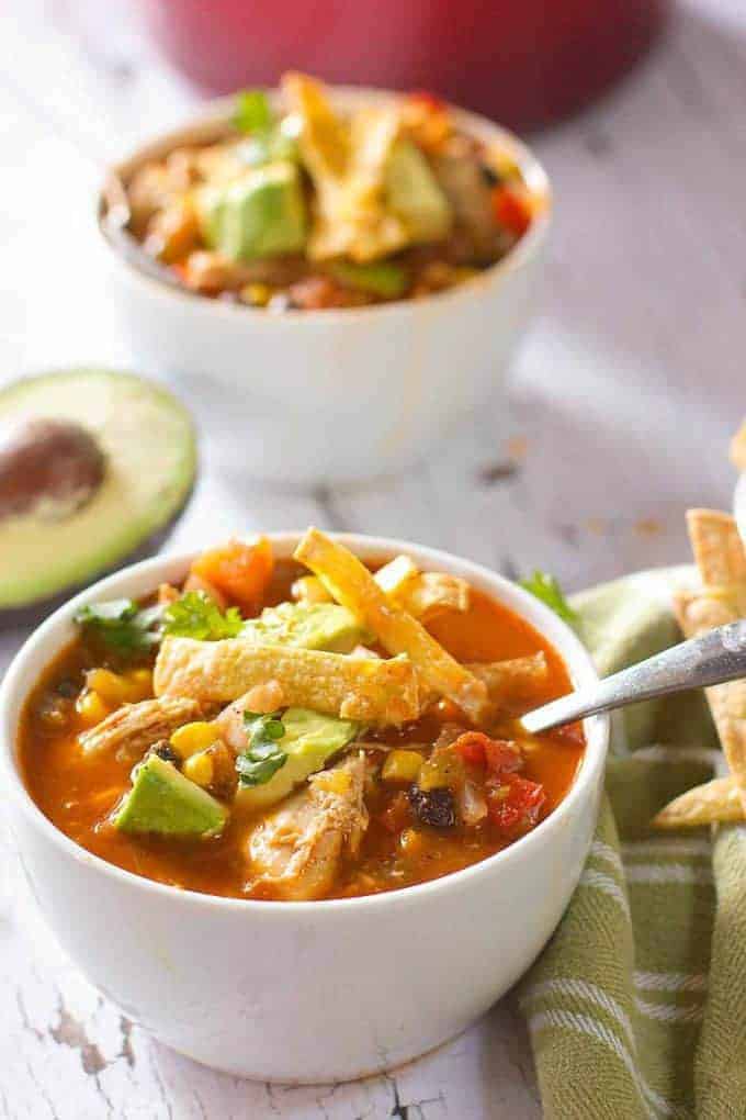 Skinny Chicken Taco Soup