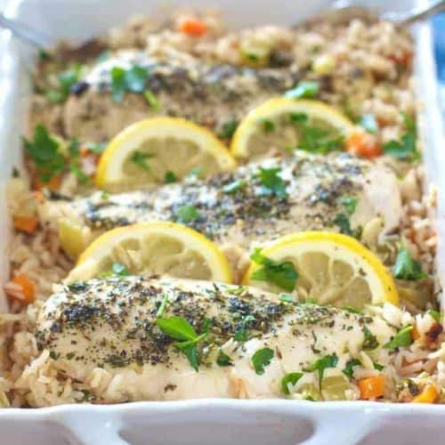 Baked lemon chicken rice best sale