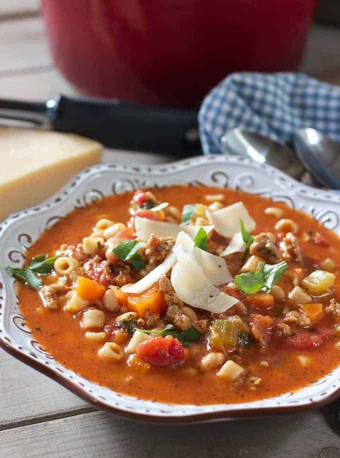 Minestrone Soup with Sausage