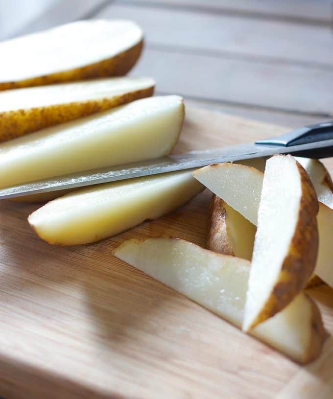 How to cut a potato wedge