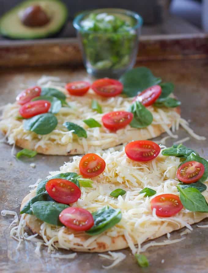 Easy Breakfast Pizza getting ready to bake