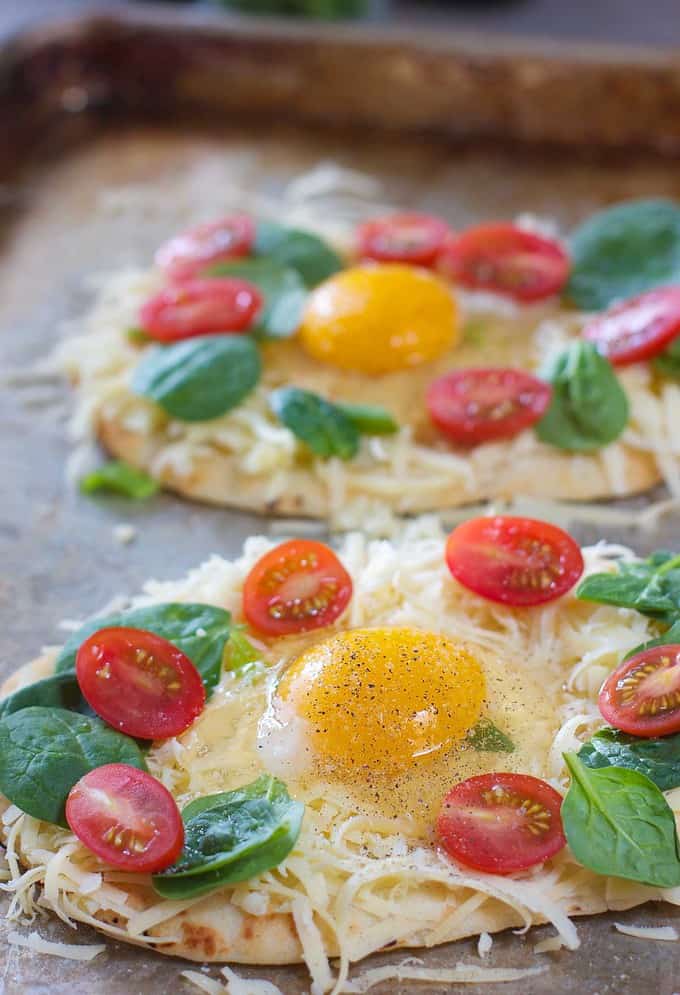 Easy Breakfast Pizza on a sheet pan