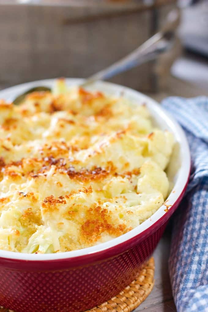 Creamy Cauliflower Au Gratin  Laughing Spatula