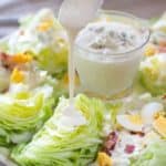 wedge salad on a green platter