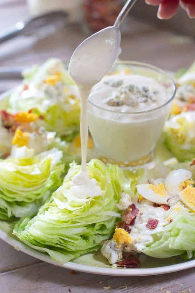 Wedge Salad Platter with dressing