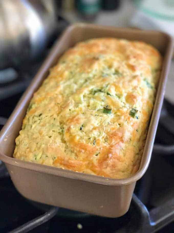 Zucchini Bread baked in a loaf pan