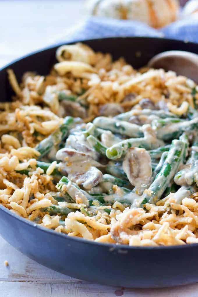 Homemade Green Beans in a skillet