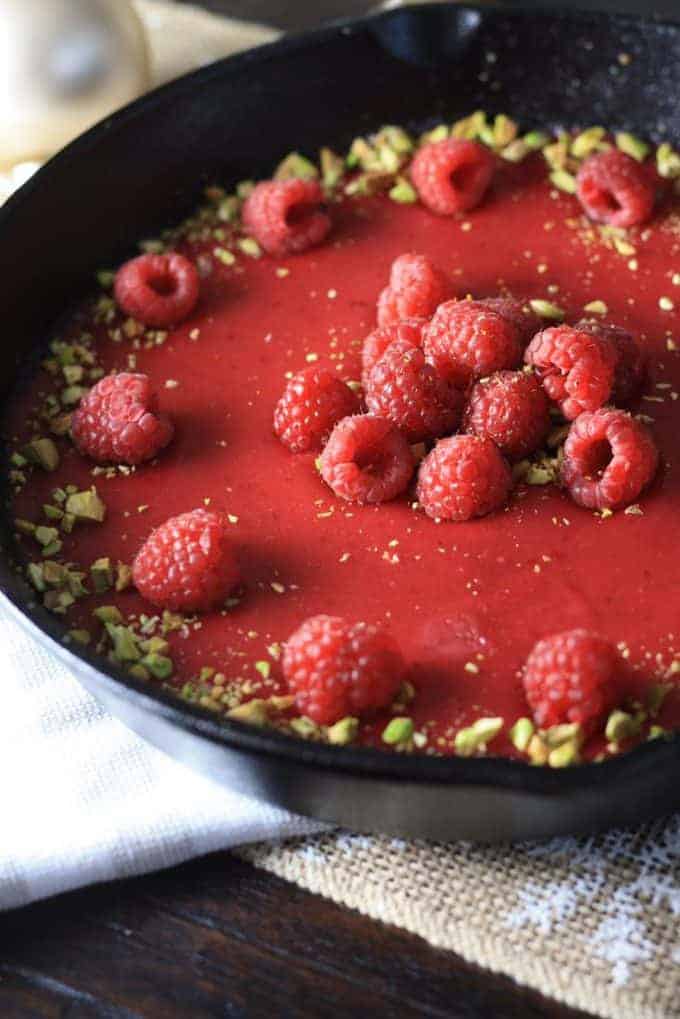 Cranberry Tart in a skillet