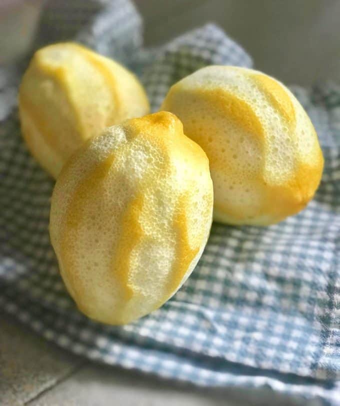 Lemons peeled for limoncello