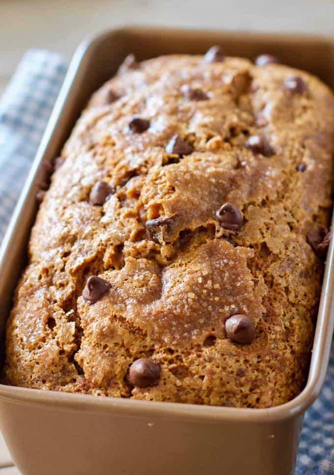 Pumpkin Bread with Chocolate Chips