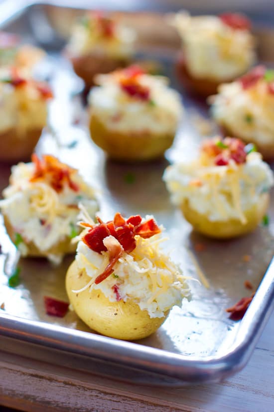 Stuffed mini potatoes