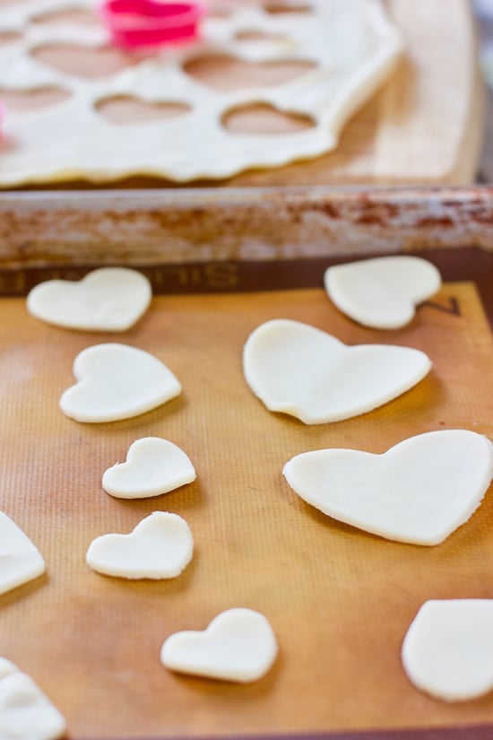 Pie Dough Hearts made from store bought dough