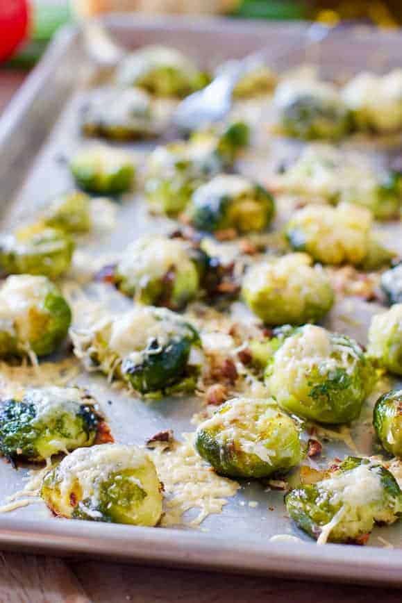 SMASHED Brussels Sprouts! - Crispy on the outside, creamy in the middle with a pinch of asiago!
