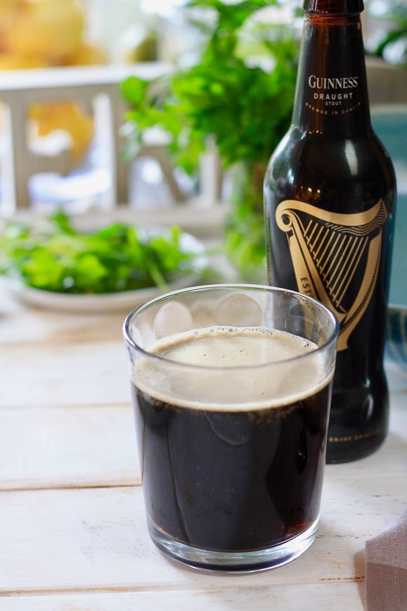 Glass of dark beer