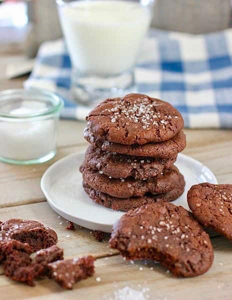 Double Chocolate Chip Cookies With Sea Salt Laughing Spatula