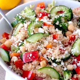 couscous salad picture in a white bowl