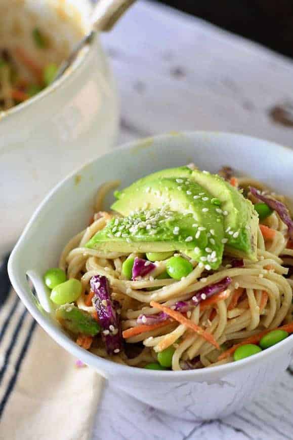 Sesame Peanut Soba Noodle Salad