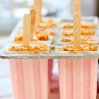 Strawberry Cheesecake Popsicles in mold