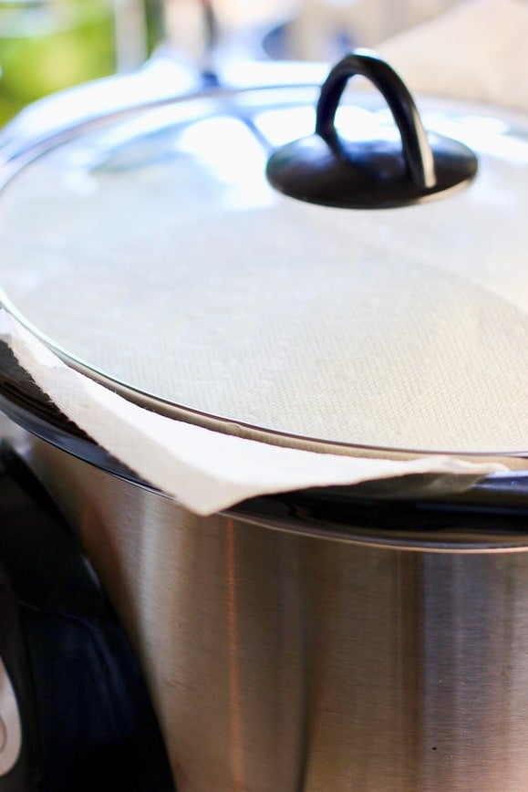 how to keep your apple crisp crisp with a paper towel on top of the pot