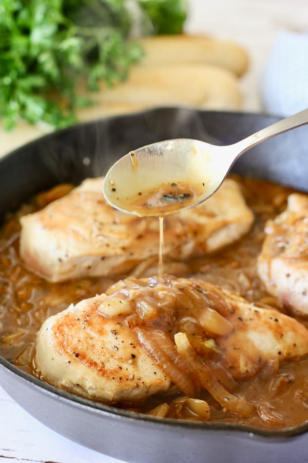 My Lipton Onion Soup Skillet Chicken in Gravy 