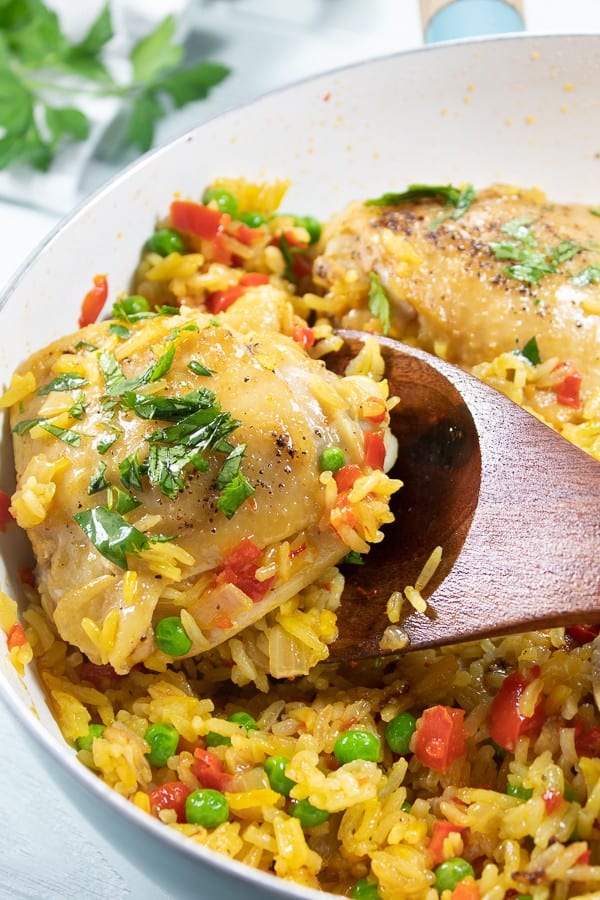 One Pot Spanish Chicken And Rice Laughing Spatula