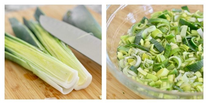 how to clean leeks