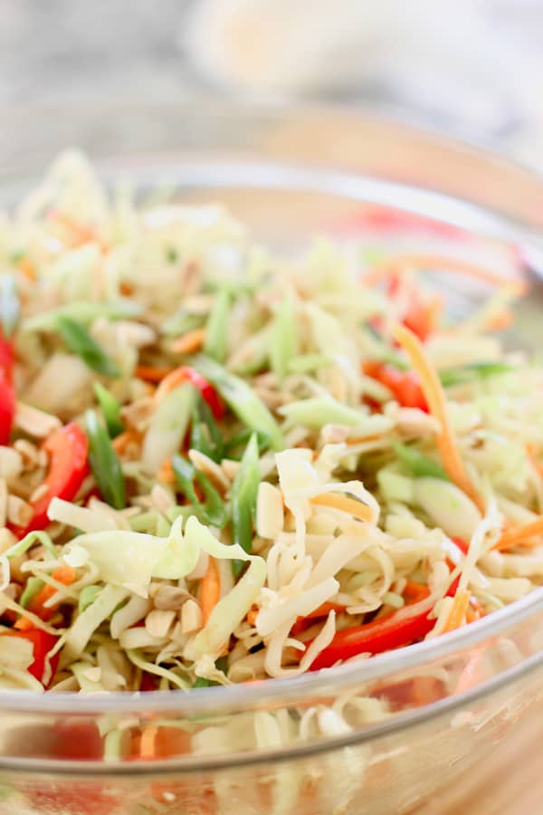 Asian Slaw with Peanut Dressing