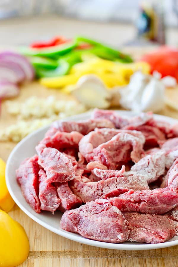 sliced flank steak for mongolian beef