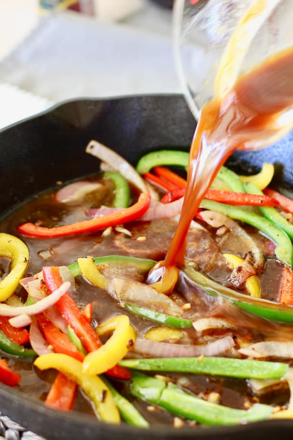 add soy sauce slurry to mongolian beef