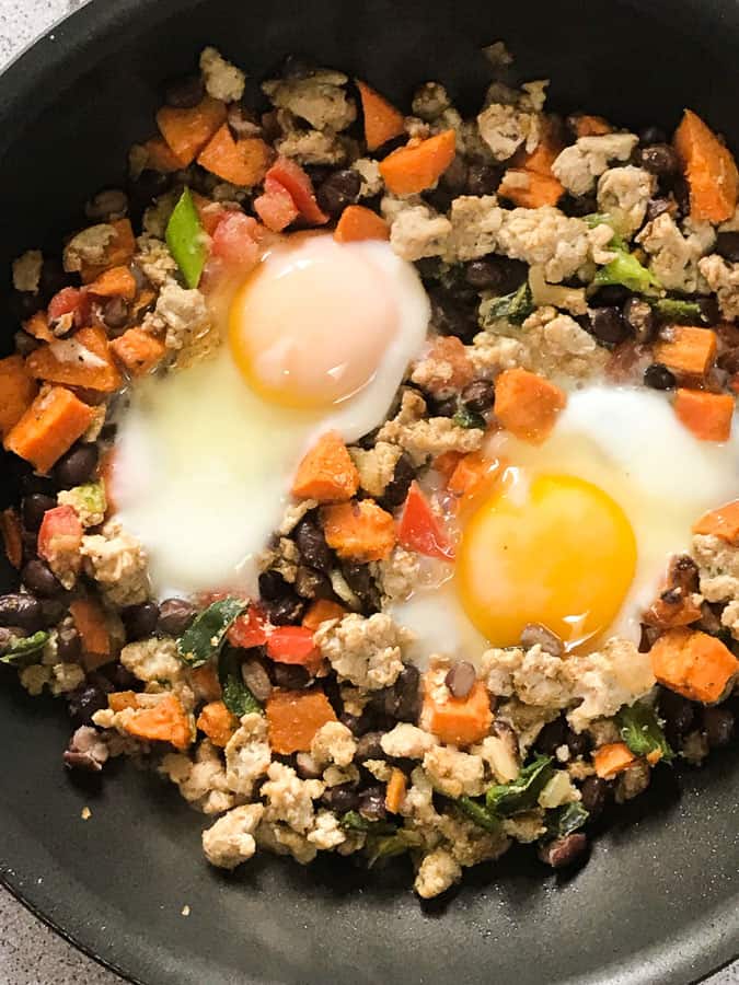 turkey sweet potato and egg