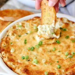crab and artichoke dip with bread
