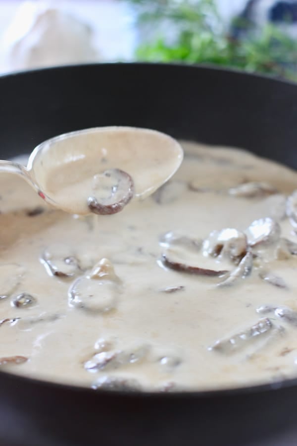 mustard cream sauce with mushrooms