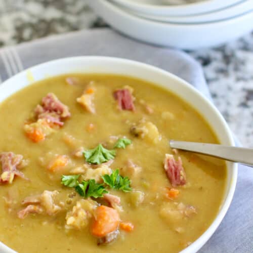 Healthy Slow Cooker Split Pea Soup • A Sweet Pea Chef